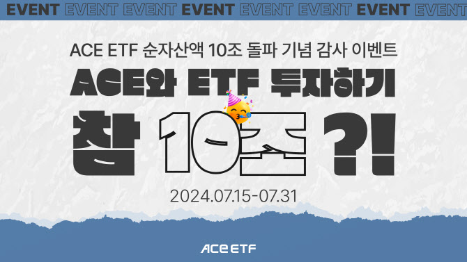 한투운용, 'ACE ETF' 순자산액 10조 돌파 기념 이벤트 진행