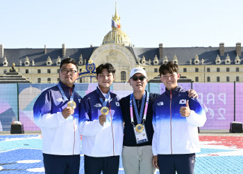 정의선 회장 “남자양궁 단체 금메달 3연패 축하합니다”