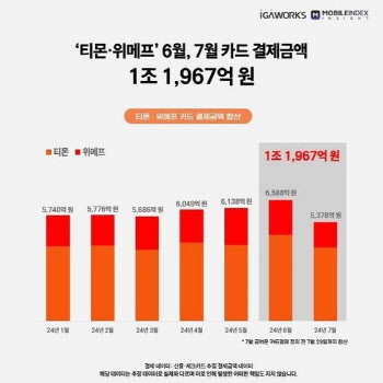 티메프 6~7월 카드결제액 1.2조 추정