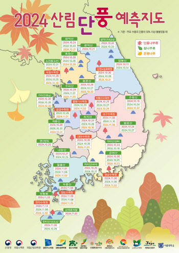 지독히 더웠던 올해 단풍 절정은 10월 28~31일