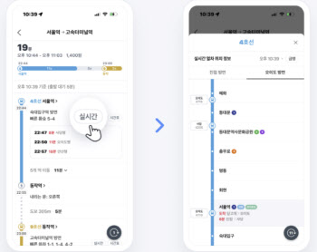 네이버지도, 지하철 위치 '실시간' 정보 제공