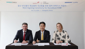 두산에너빌리티, 750MW 규모 해상풍력 사업 협력 MOU 체결