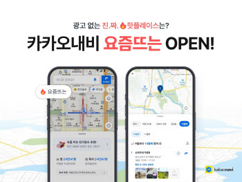 "카카오내비에서 '요즘뜨는' 핫플레이스 추천 받으세요"