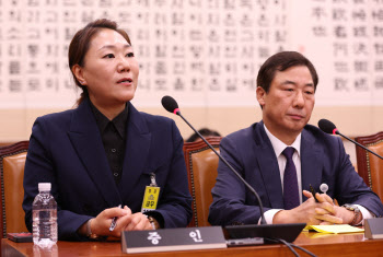 법사위 국정감사 출석한 강혜경 씨