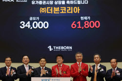 [포토]더본코리아, 상장 첫날 장 초반 70%대 상승                                                                                                                                                          