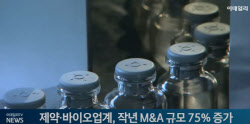 (영상)제약·바이오업계, 작년 M&A 규모 75％ 증가