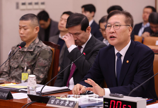 법사위 전체회의, '답변하는 박성재'                                                                                                                                                      