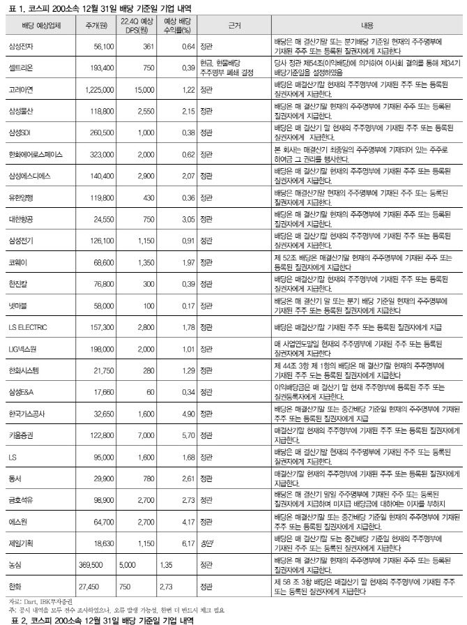 통신·금융·현대차 그룹, 연말 배당 안한다-IBK