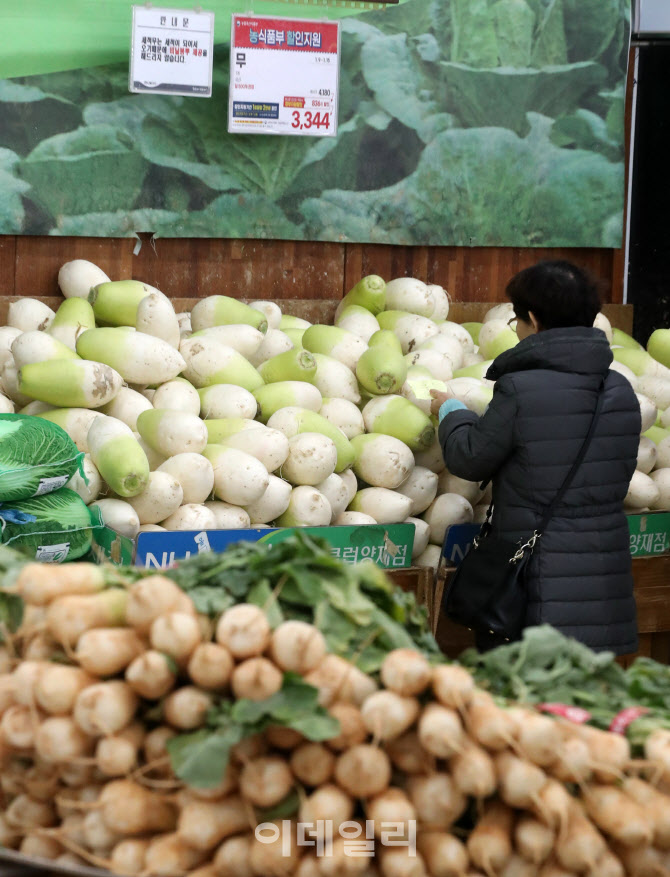 설 앞두고 채소값 폭등…배추 59%·무 77%↑                                                                                                                                                         