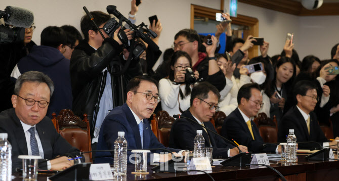  더불어민주당 간담회 발언하는 은행연합회장                                                                                                                                                        