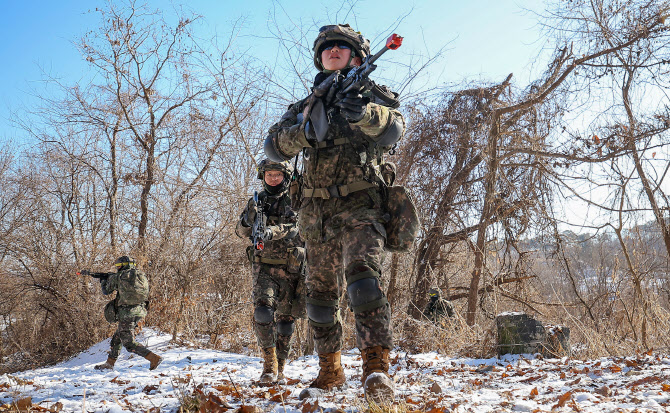 1시단, 혹한기 훈련 공중강습작전 진행                                                                                                                                                                    