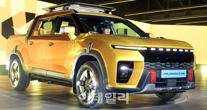 무쏘, 국내 최초 전기 픽업으로 컴백                                                                                                                                                                