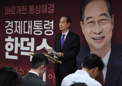 [포토]입장 밝히는 한덕수, '단일화 안 되면 후보 등록 안할 것'                                                                                                                                  