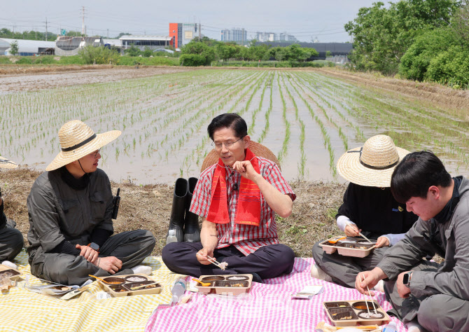 김문수 후보, 청년농부들과 함께                                                                                                                                                                    