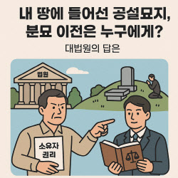 내 땅에 들어선 공설묘지, 분묘 이전은 누구에게?[판례방]