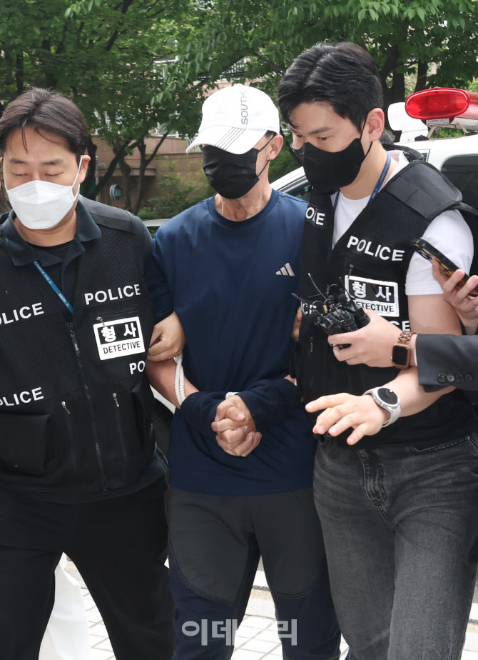 5호선 열차 방화범 남부지법 출석                                                                                                                                                                   