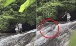 “결혼해줄래?” 폭포서 청혼하다 추락…여자친구 ‘충격’(영상)