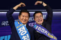 與전대 첫 당원투표서 정청래 62% 승리…박찬대는 37%