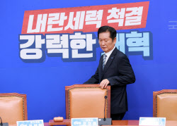 [포토]최고위 참석하는 정청래 신임 당대표                                                                                                                                                                