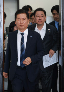 [포토]최고위 참석하는 정청래-김병기                                                                                                                                                                     