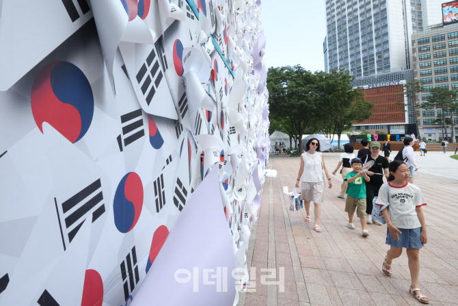 서울광장에 조성된 태극기 언덕                                                                                                                                                                     