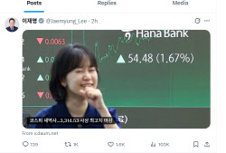코스피 최고치 자축한 李대통령…SNS에 관련 링크