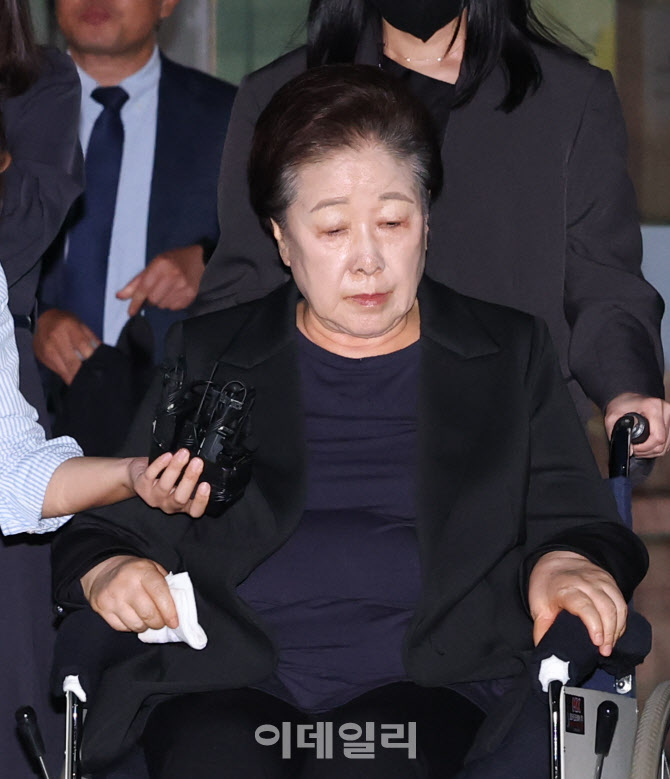 영장실질심사 마친 한학자 통일교 총재                                                                                                                                                                    