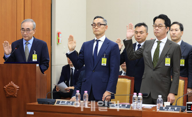 해킹사고 청문회, '선서하는 김영섭-윤종하-조좌진'                                                                                                                                        