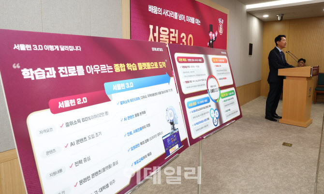 '서울런 3.0' 추진계획 발표하는 오세훈 시장                                                                                                                                              