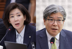 &apos;남편&apos; 국감서 만난 나경원 반응..."내가 피하겠다"