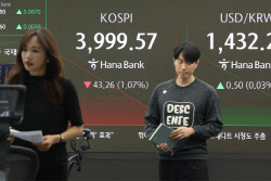 코스피 장중 4000선 깨져…美·中 무역합의 낙관에도 하락 출발