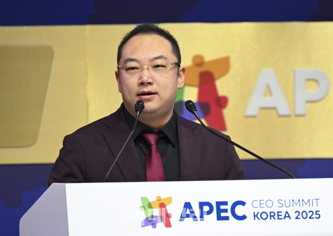 [포토]'주제 발표하는 케빈 쉬 MEBO그룹 CEO'