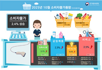[속보]찹쌀 45.5%·빵 6.6%·커피 14.7%·달걀 6.9%…먹거리 물가↑