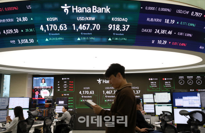  하나은행 딜링룸 현황판                                                                                                                                                                           