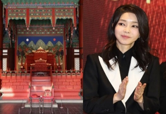 김건희, 신하들 보더니 갑자기 어좌에 주저앉아