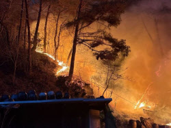 강원 인제 기린면 산불 대응 1단계 발령…진화율 41%(종합)