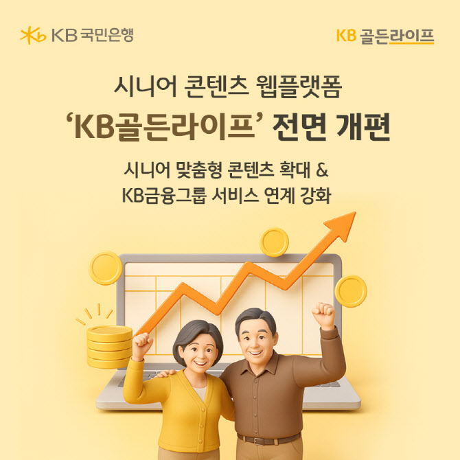 국민銀, 시니어 콘텐츠 플랫폼 ‘KB골든라이프’ 전면 개편