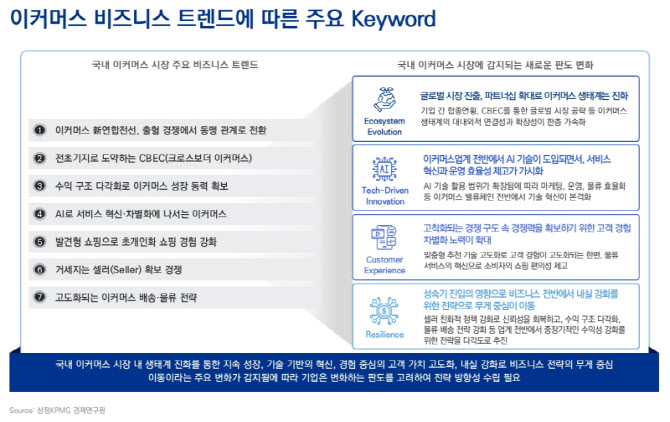 "이커머스 기업들, 글로벌 시장 확대 등 다각적 전략 필요"