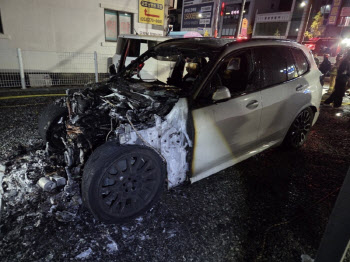 주차된 BMW하이브리드 차량서 화재…1억원 피해