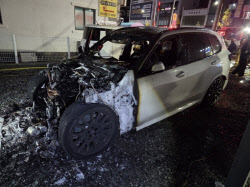 주차된 BMW하이브리드 차량서 화재…1억원 피해