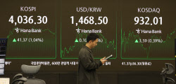 [포토]코스피, 9거래일만에 4,000선 회복                                                                                                                                                                  