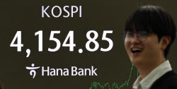 코스피, 장중 최고가 4154로 마감...반도체·2차전지株 강세에 1.34%↑[마감]