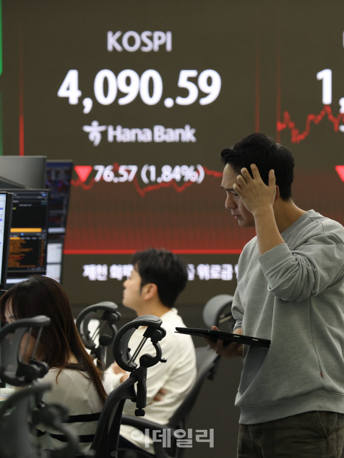코스피 1.84% 내린 4,090.59                                                                                                                                                                        