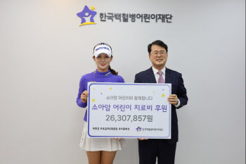 박현경, 팬들과 함께 한국백혈병어린이재단에 26000원 기부