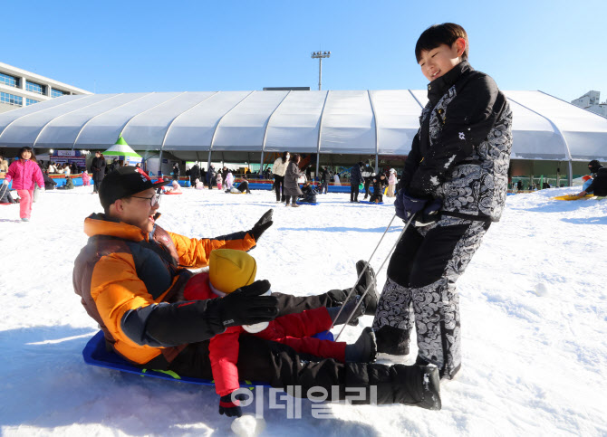 겨울에는 역시 눈썰매가 최고!                                                                                                                                                                      