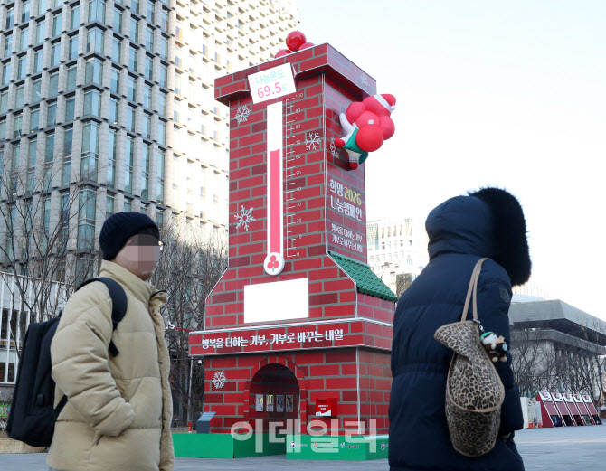  사랑의온도탑, 나눔온도 69.5도                                                                                                                                                                    