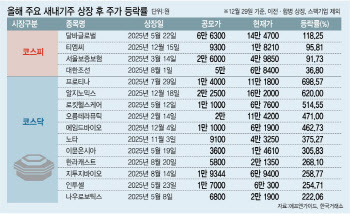 공모주 시장 활기…네 곳 중 한 곳은 ‘따블’[2025 IPO결산]
