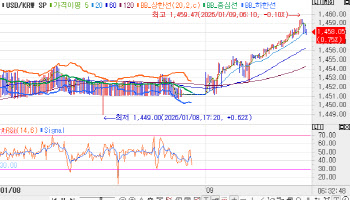 다음주 금통위 앞두고 원·달러 환율 우상향…한때 1460원 목전(종합)