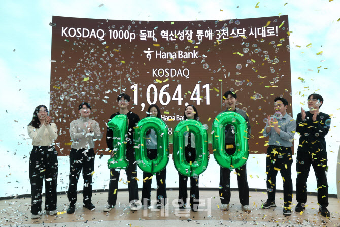 [포토] 코스닥, '천스닥' 기념식