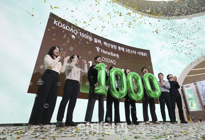 [포토] 코스닥 1,064.41 기념식
